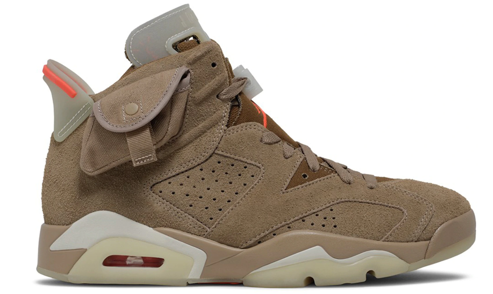 Men's Running Weapon Air Jordan 6 Retro Travis Scott British Khaki Shoes 006 Men's Running Weapon Air Jordan 6 Retro Travis Scott British Khaki Shoes 006